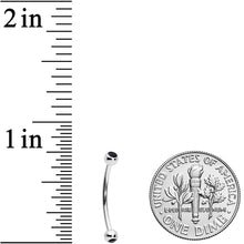 Load image into Gallery viewer, 16G 9/16 Black Gem Ball End Curved Barbell