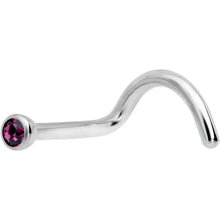 Load image into Gallery viewer, 18G Purple 2mm Grade 23 Titanium Press Fit Left Nose Ring Screw