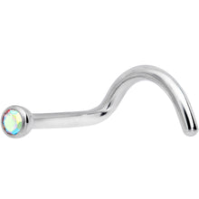Load image into Gallery viewer, 18G Aurora 2mm Grade 23 Titanium Press Fit Left Nose Ring Screw