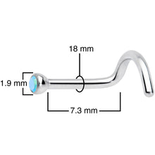 Load image into Gallery viewer, 18G Aurora 2mm Grade 23 Titanium Press Fit Left Nose Ring Screw