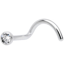 Load image into Gallery viewer, 18G Clear 2.5mm Grade 23 Titanium Press Fit Left Side Nose Screw