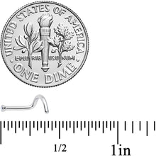 Load image into Gallery viewer, 18G Clear 1.5mm Grade 23 Titanium Press Fit Left Side Nose Screw