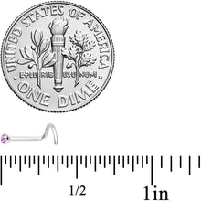 Load image into Gallery viewer, 20G Pink 2mm Grade 23 Titanium Press Fit Left Side Nose Screw