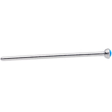 Load image into Gallery viewer, 20G 3/4 Blue 2mm Synthetic Opal Titanium Fishtail Nose Ring
