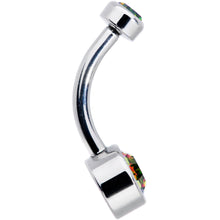 Load image into Gallery viewer, Vitrail 6mm Titanium Internal Thread Belly Ring Created with Crystals
