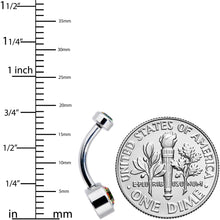 Load image into Gallery viewer, Vitrail 6mm Titanium Internal Thread Belly Ring Created with Crystals