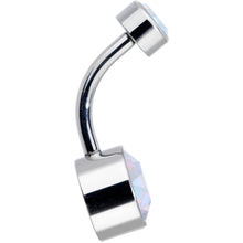 Load image into Gallery viewer, Aurora 8mm Titanium Internal Thread Belly Ring Created with Crystals