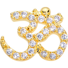 Load image into Gallery viewer, 16G 1/4 Clear CZ Gem Gold Tone Amazing Om Cartilage Tragus