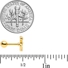 Load image into Gallery viewer, 16G 1/4 Clear CZ Gem Gold Tone Amazing Om Cartilage Tragus