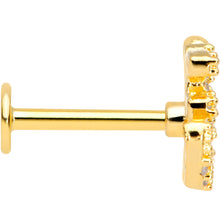 Load image into Gallery viewer, 16G 5/16 Clear CZ Gem Gold Tone Amazing Om Labret Monroe Tragus