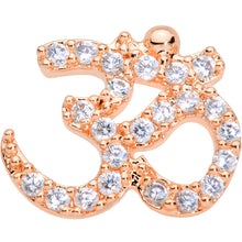 Load image into Gallery viewer, 16G 5/16 Clear CZ Gem Rose Gold Tone Amazing Om Labret Monroe