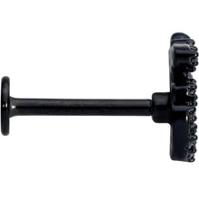 Load image into Gallery viewer, 16G 5/16 Clear CZ Gem Black Amazing Om Labret Monroe Tragus