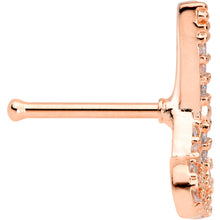 Load image into Gallery viewer, 20G 1/4 Clear CZ Gem Rose Gold Tone Shear Scissors Nose Bone