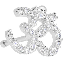 Load image into Gallery viewer, 20G 1/4 Clear CZ Gem Amazing Om Nose Bone