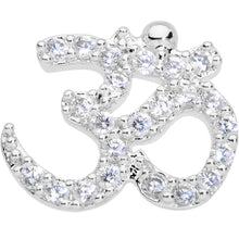 Load image into Gallery viewer, 20G 1/4 Clear CZ Gem Amazing Om Nose Bone