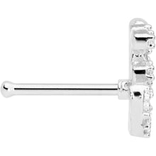 Load image into Gallery viewer, 20G 1/4 Clear CZ Gem Amazing Om Nose Bone