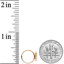 Load image into Gallery viewer, 18G 3/8 Clear CZ Gem Rose Gold Tone Amazing Om Nose Hoop