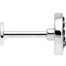 Load image into Gallery viewer, 16G 5/16 Clear Black Gem Yin Yang Labret Monroe Tragus
