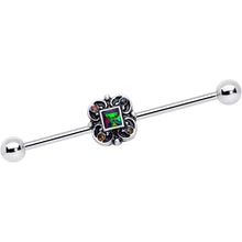 Load image into Gallery viewer, 14G Vitrail Gem Royal Seal Industrial Barbell 38mm