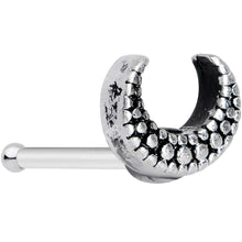 Load image into Gallery viewer, 20G 5/16 Textured Crescent Moon Nose Bone