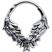 Load image into Gallery viewer, 16G 3/8 Angelic Wings Hinged Segment Ring