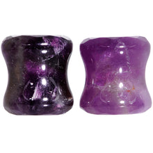 Load image into Gallery viewer, 00G Purple Amethyst Saddle Plug Set