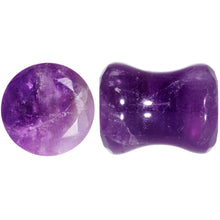 Load image into Gallery viewer, 0G Purple Amethyst Saddle Plug Set