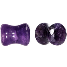 Load image into Gallery viewer, 0G Purple Amethyst Saddle Plug Set