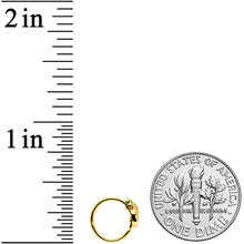 Load image into Gallery viewer, 20G 5/16 Gold Tone Tropical Pineapple Nose Hoop Set of 3