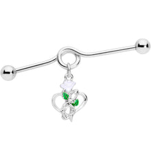 Load image into Gallery viewer, 14G Heart Music Valentine Dangle Project Barbell 38mm