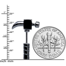 Load image into Gallery viewer, 16G 1/4 Black Claw Hammer Cartilage Tragus