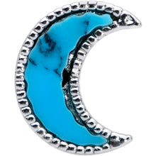 Load image into Gallery viewer, 16G 1/4 Faux Turquoise Crescent Moon Cartilage Tragus Earring