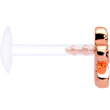 Load image into Gallery viewer, 16G 5/16 Clear Gem Flexible Bioplast Hippie Flower Labret Monroe Tragus