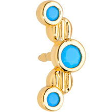 Load image into Gallery viewer, 16G 5/16 Faux Turquoise Flexible Bioplast Labret Monroe Tragus