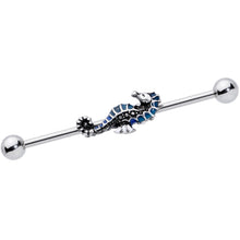 Load image into Gallery viewer, 14G Nautical Seahorse Industrial Barbell 38mm