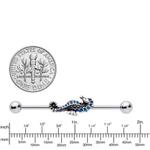 Load image into Gallery viewer, 14G Nautical Seahorse Industrial Barbell 38mm