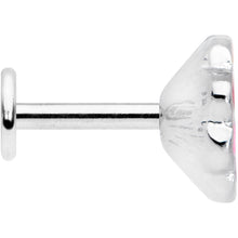 Load image into Gallery viewer, 16G 1/4 Rainbow Hippie Flower Labret Monroe Tragus