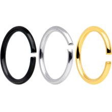 Load image into Gallery viewer, 18G 5/16 Black Gold Tone Anodized Seamless Circular Ring Set of 12