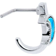 Load image into Gallery viewer, 20G 5/16 Faux Turquoise Crescent Moon Faux Hoop L Shape Nose Ring