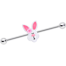 Load image into Gallery viewer, 14G Easter Bunny Flower Industrial Barbell 38mm