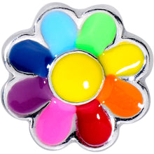 Load image into Gallery viewer, 16G 5/16 Rainbow Hippie Flower Cartilage Labret Monroe Tragus