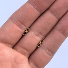 Load image into Gallery viewer, 16G 5/16 Red Gem Gold Tone Infinity Love Labret Monroe Tragus