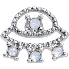 Load image into Gallery viewer, 16G 5/16 White Faux Opal UFO Labret Monroe Tragus