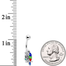 Load image into Gallery viewer, Clear Gem Tropical Parrot Bird Belly Ring