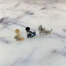 Load image into Gallery viewer, 16G 5/16 Black Shark Bite Labret Monroe Tragus