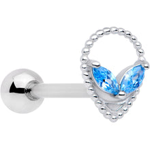 Load image into Gallery viewer, Aqua Gem Alien Barbell Tongue Ring
