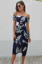 Load image into Gallery viewer, Charming Printed Off-Shoulder Midi Dress with Slit Classy & Feminine Look
