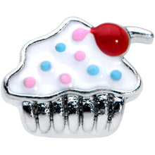 Load image into Gallery viewer, 20G 5/16 Red White Sprinkle Cherry Cupcake L Shaped Nose Ring