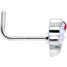 Load image into Gallery viewer, 20G 5/16 Red White Sprinkle Cherry Cupcake L Shaped Nose Ring