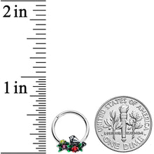 Load image into Gallery viewer, 16G 3/8 Perching Bird Cartilage Hinged Segment Ring
